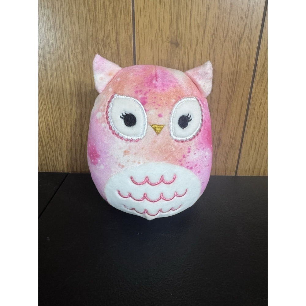 Squishmallow 5" Olalla the Pink Owl Bird Plush‎ Stuffed Animal Gently Used